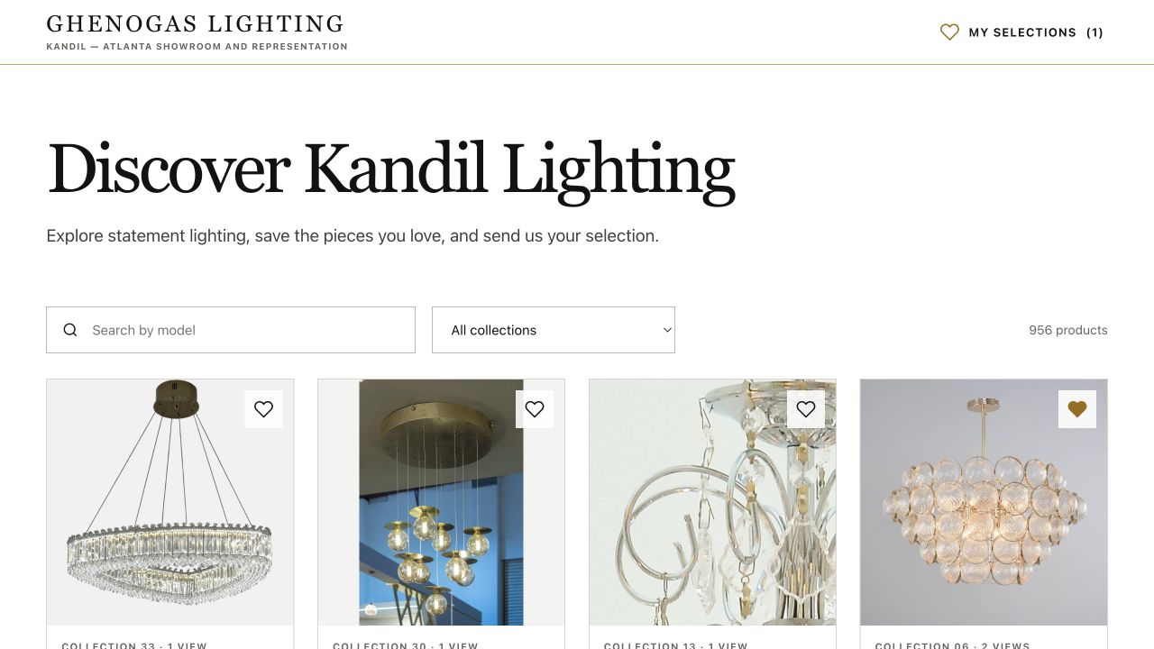 Kandil lighting catalog demonstration