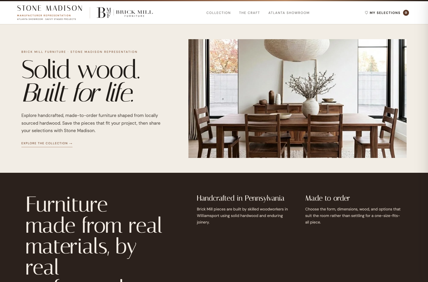 Brick Mill Furniture interactive catalog demonstration