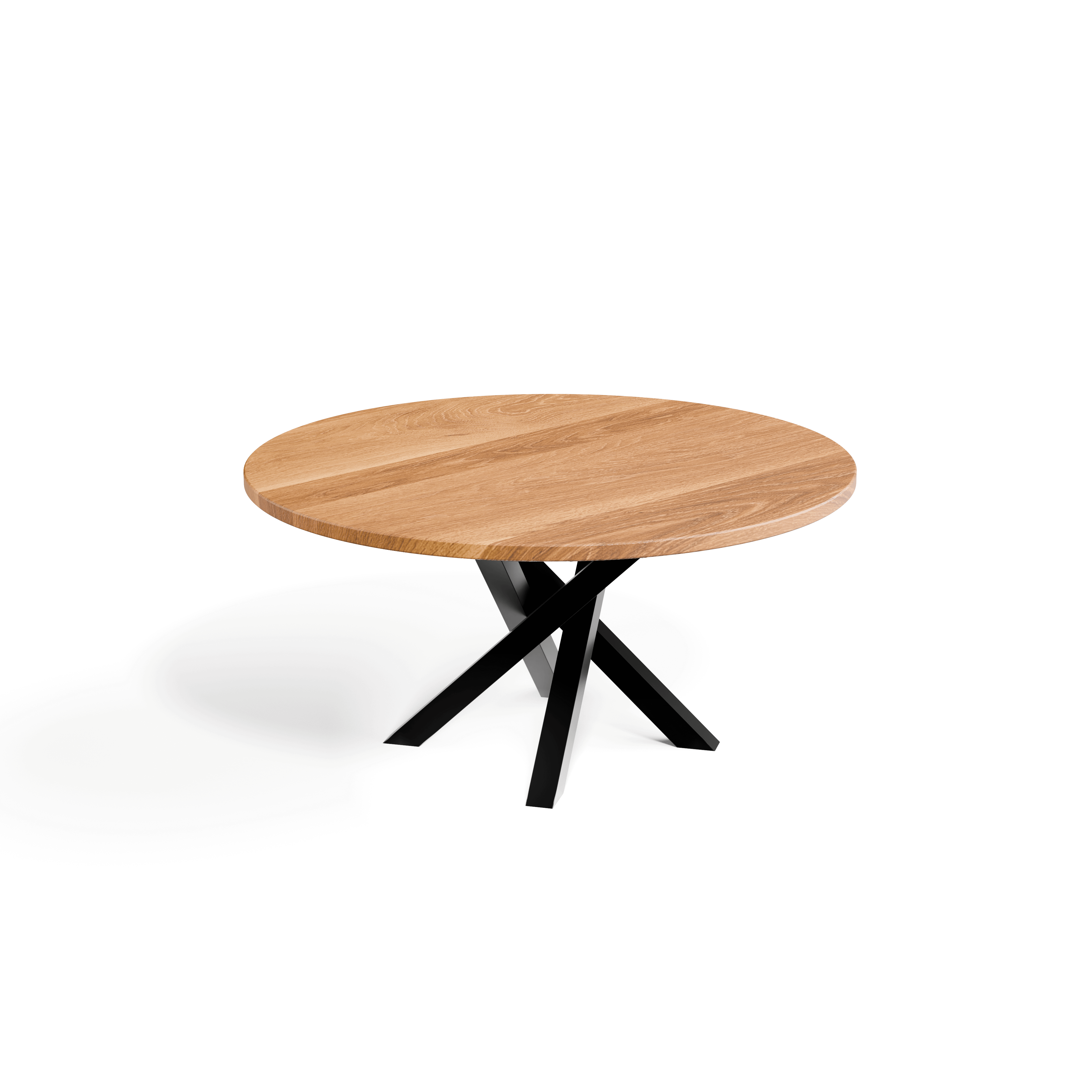 Oak Circular Dining Table — view or finish 8