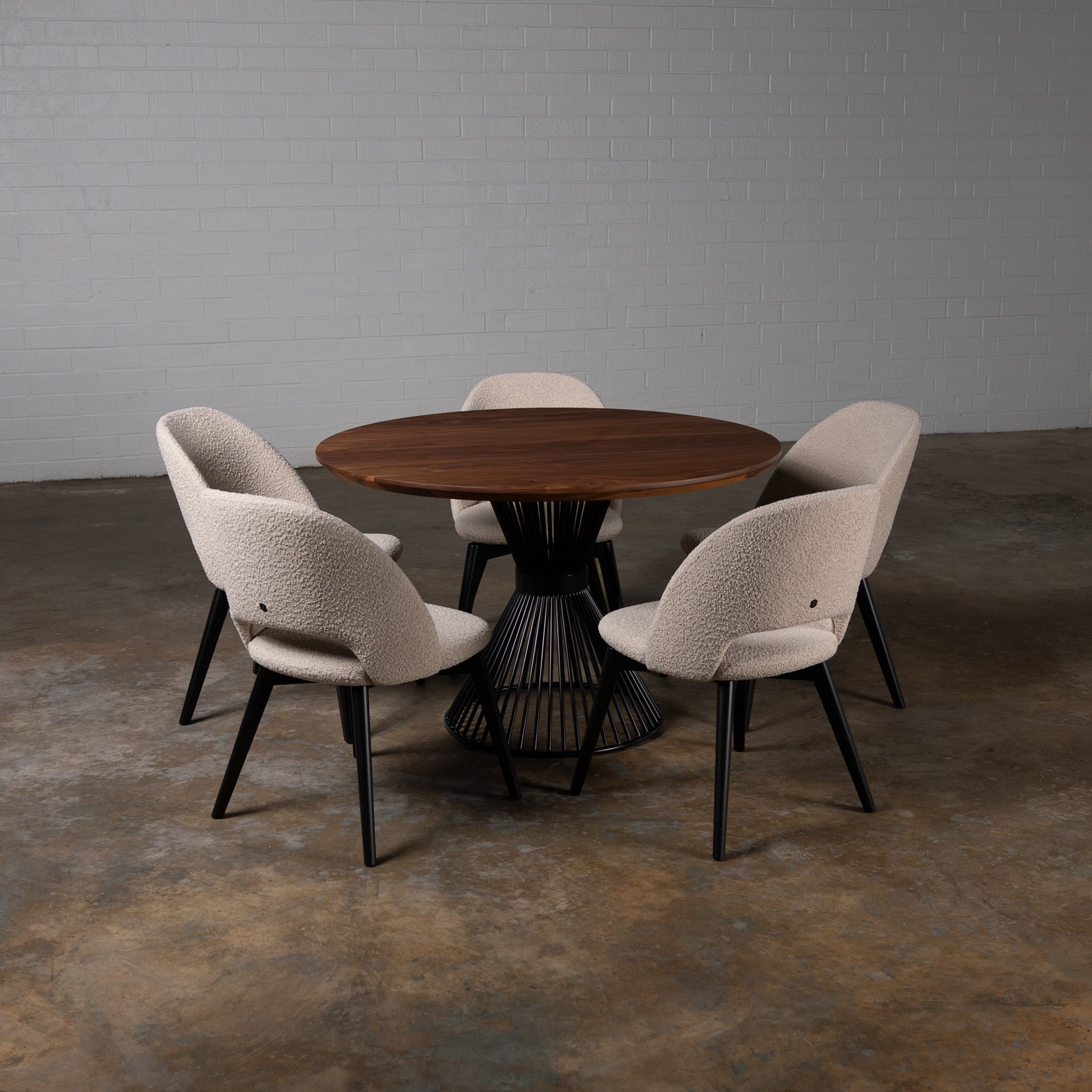 Walnut Circular Dining Table (Quick Ship) — view or finish 7