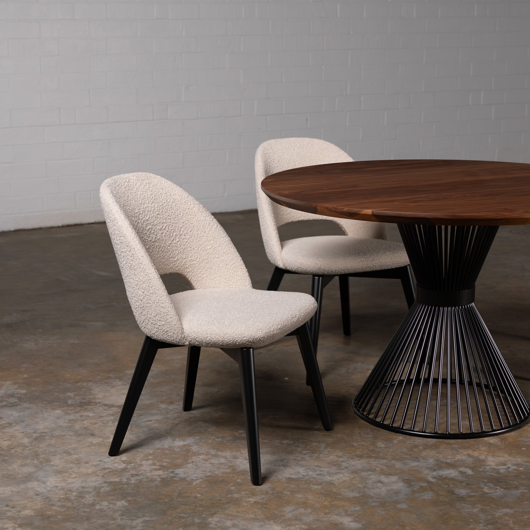 Walnut Circular Dining Table (Quick Ship) — view or finish 3