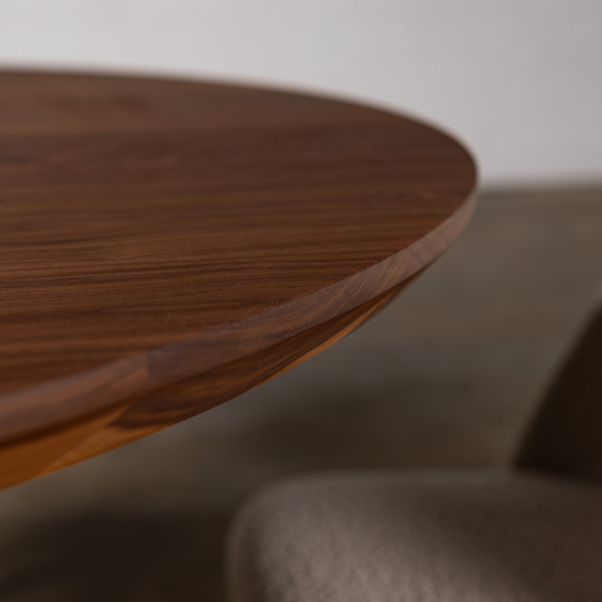 Walnut Circular Dining Table (Quick Ship) — view or finish 2