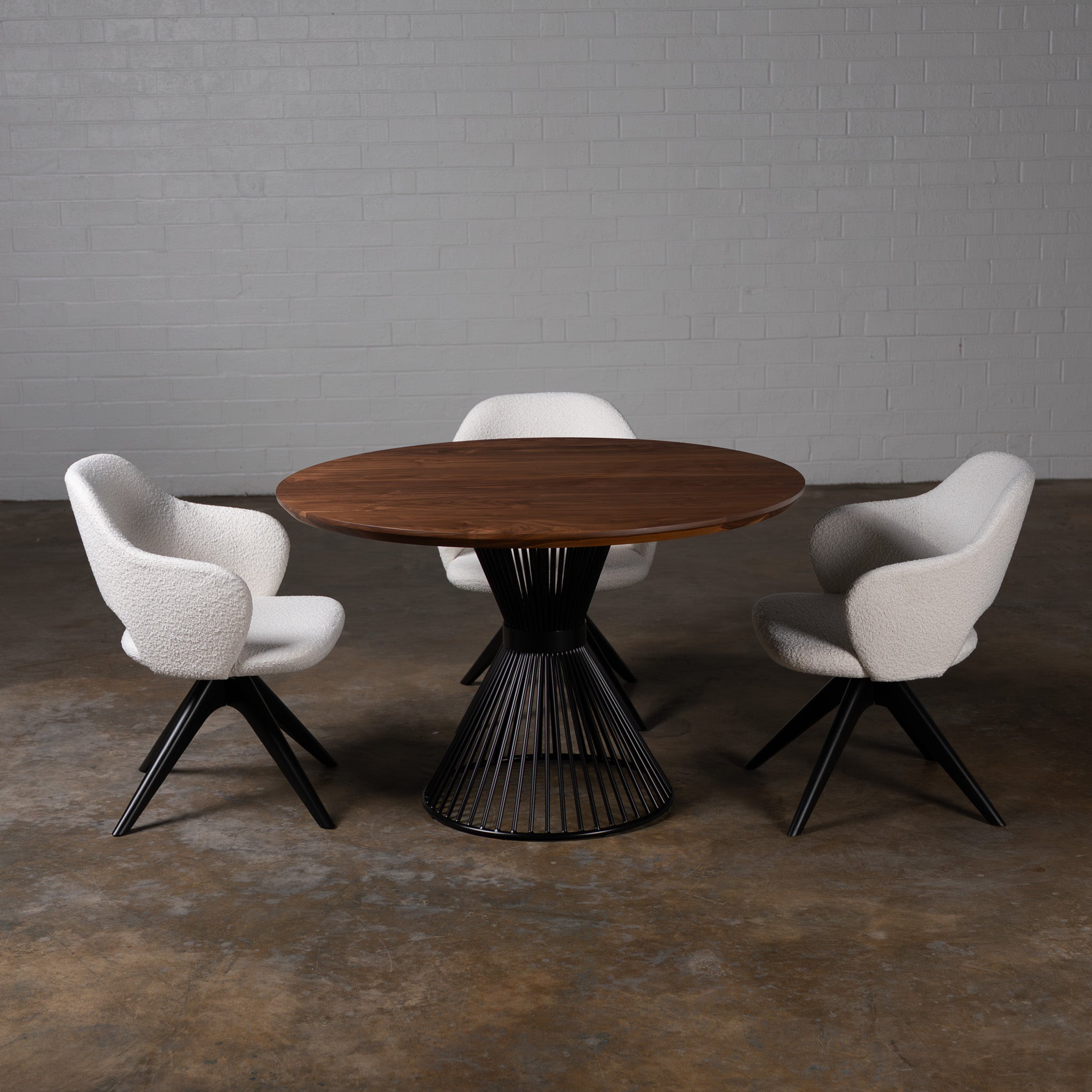 Walnut Circular Dining Table (Quick Ship) — view or finish 8