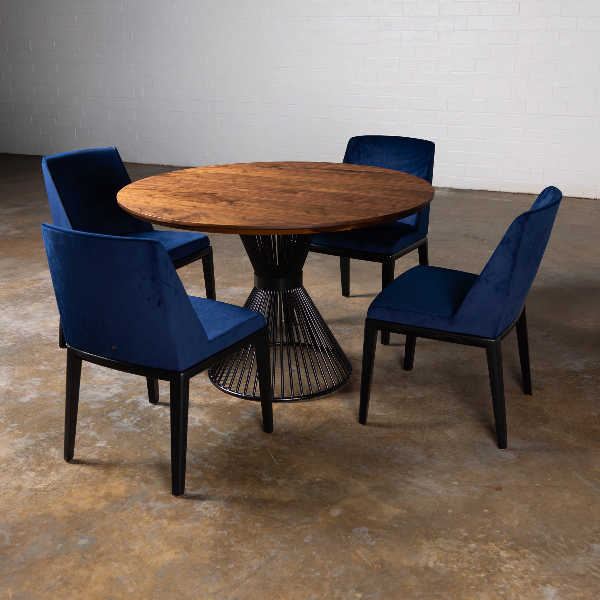 Walnut Circular Dining Table (Quick Ship) — view or finish 11