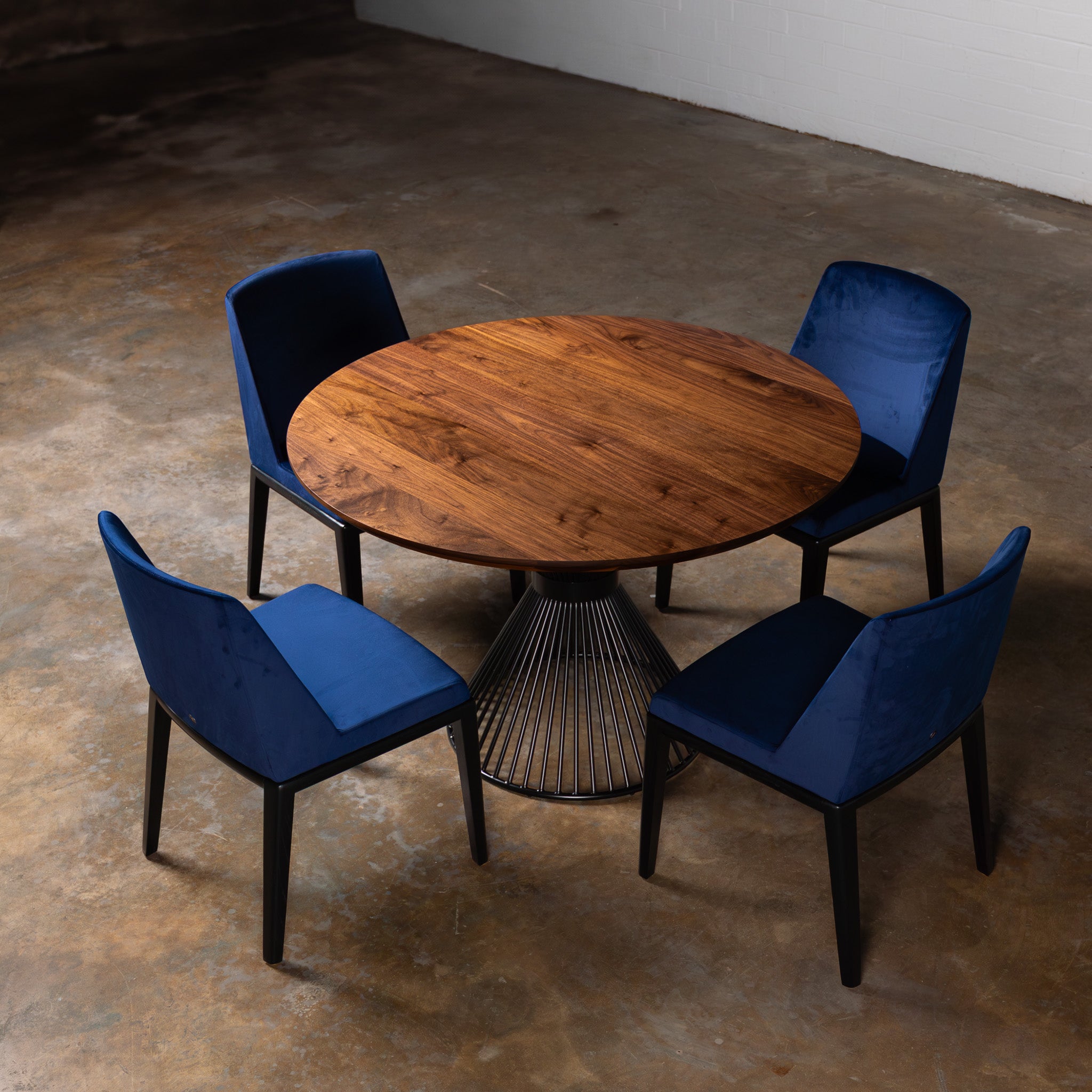 Walnut Circular Dining Table (Quick Ship) — view or finish 12