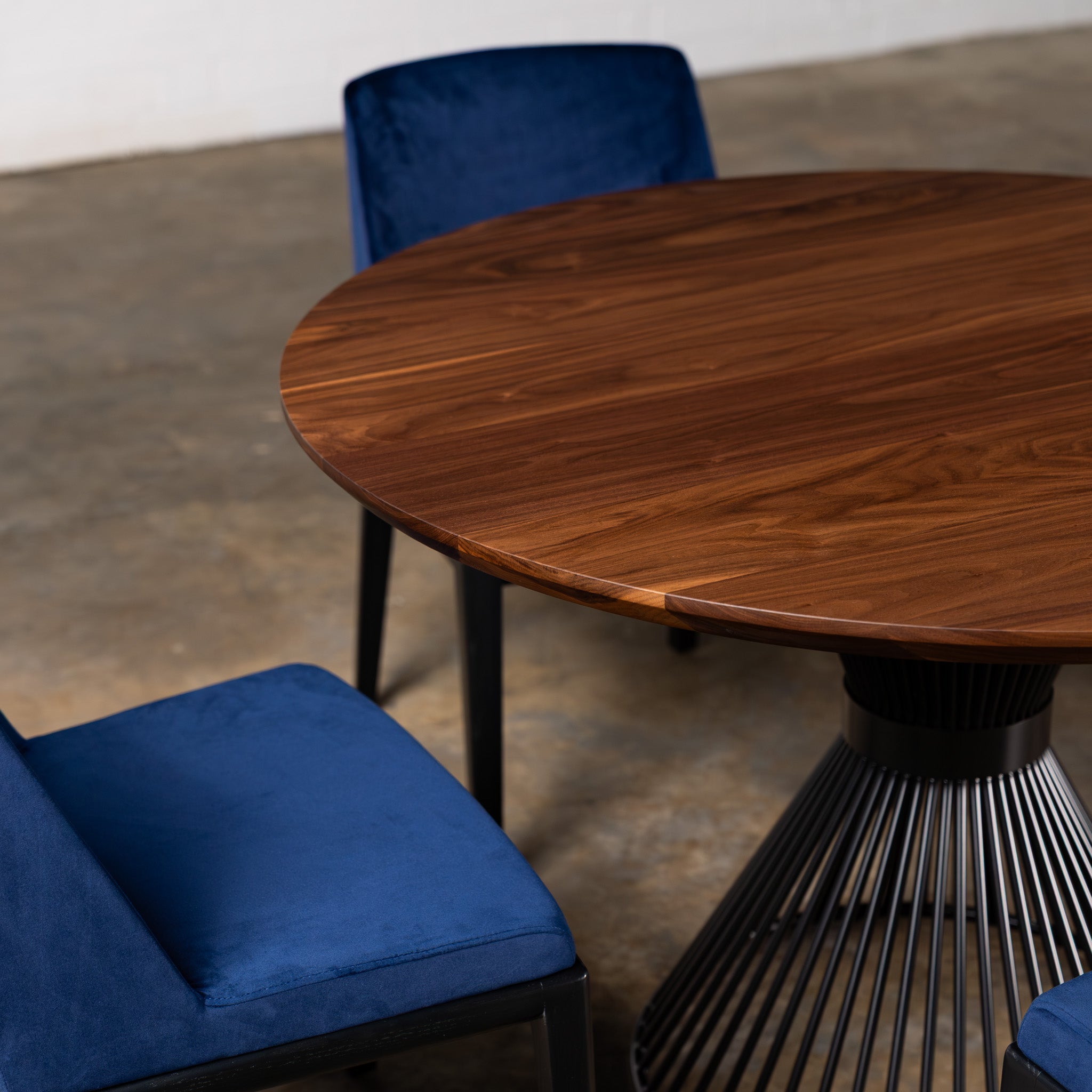 Walnut Circular Dining Table (Quick Ship) — view or finish 4