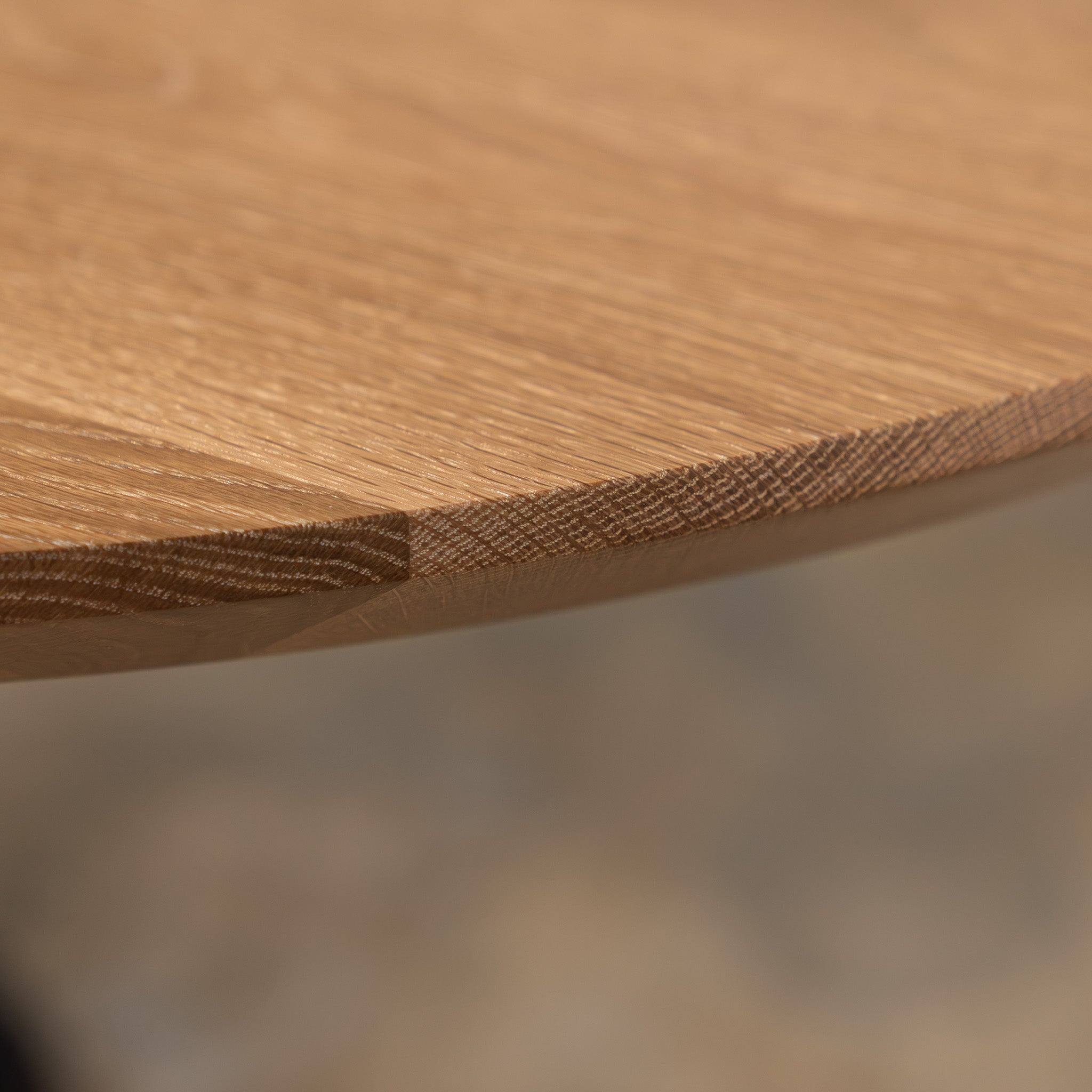 Oak Light White Racetrack Dining Table (Quick Ship) — view or finish 6