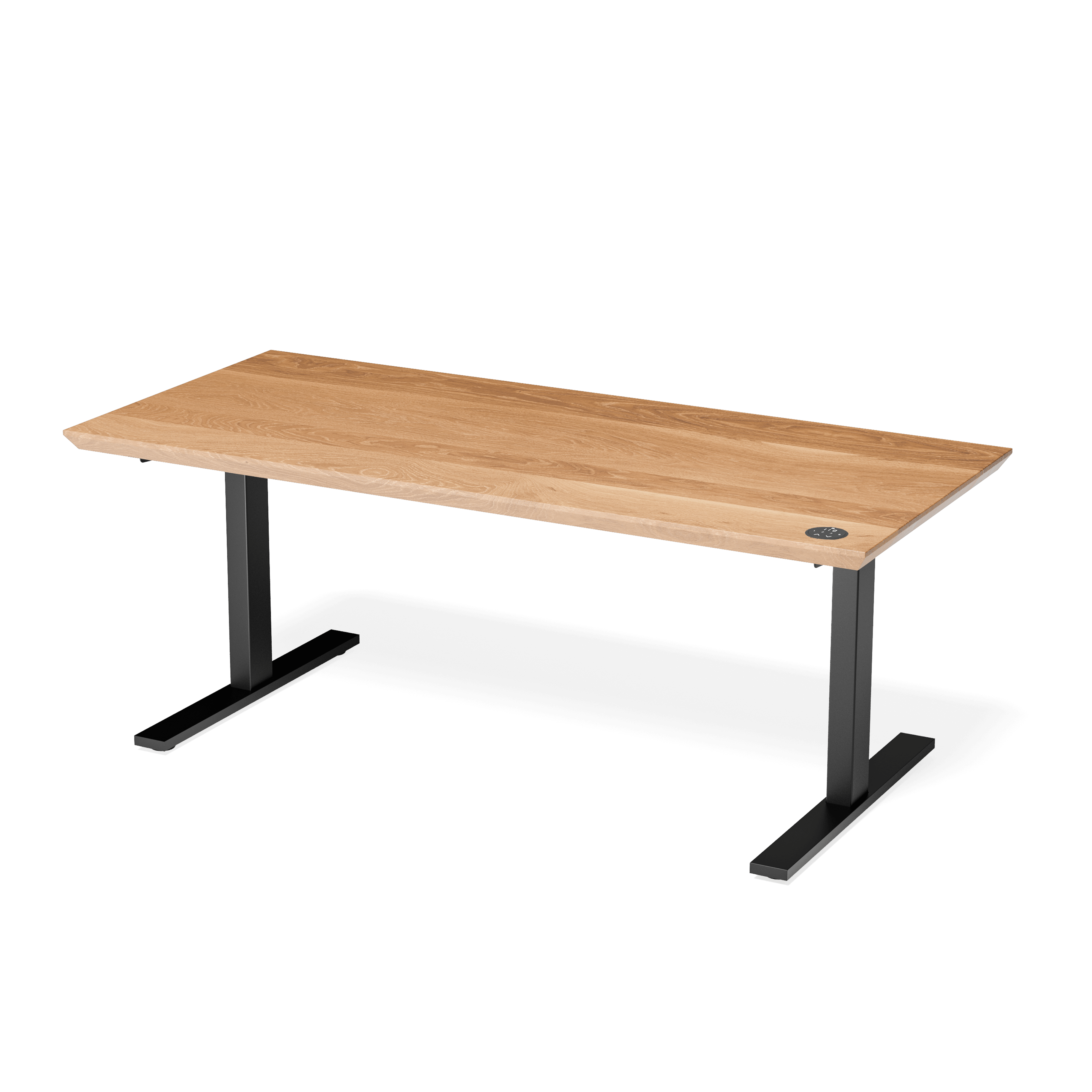 Oak Leto Height Adjustable Desk — view or finish 4