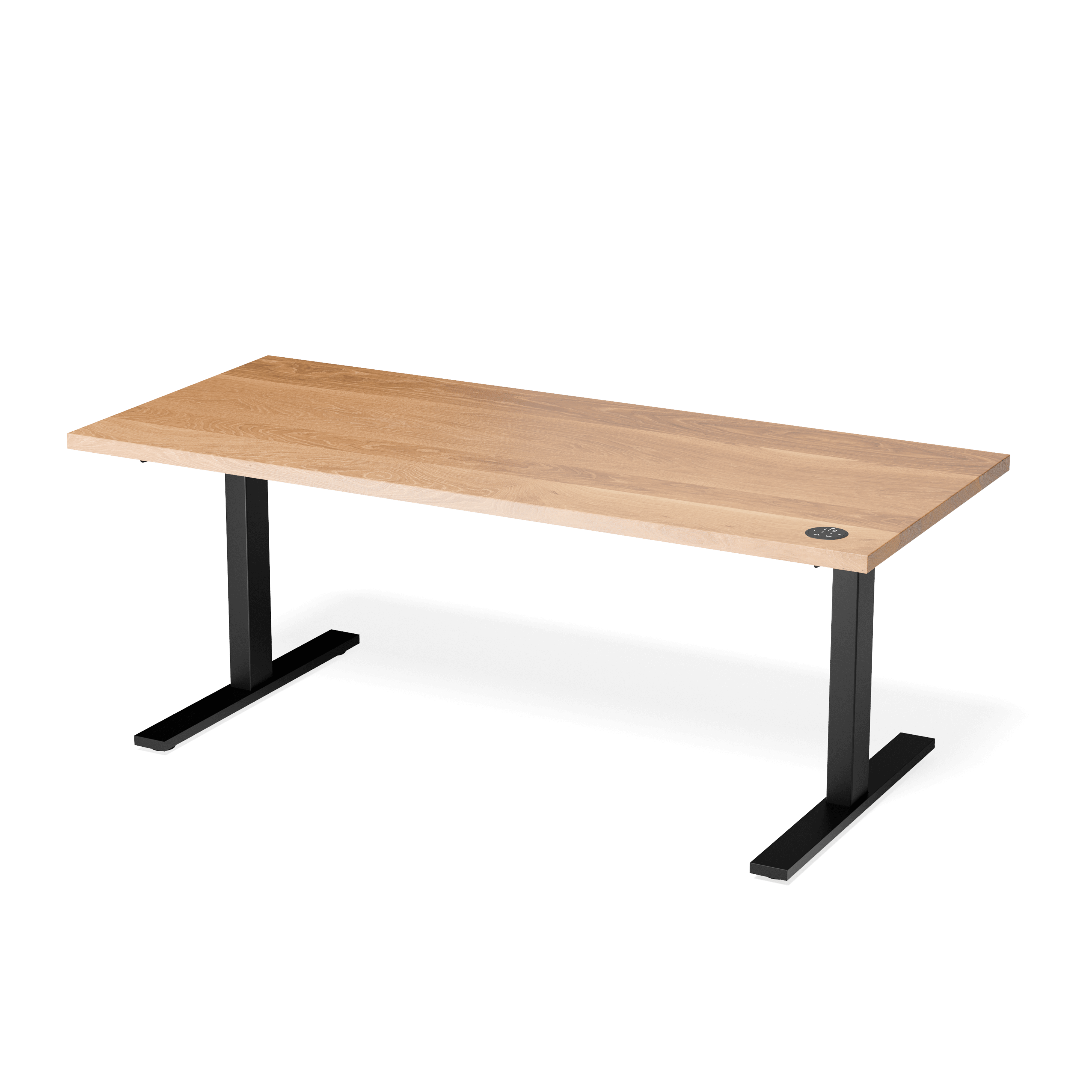Oak Leto Height Adjustable Desk — view or finish 2