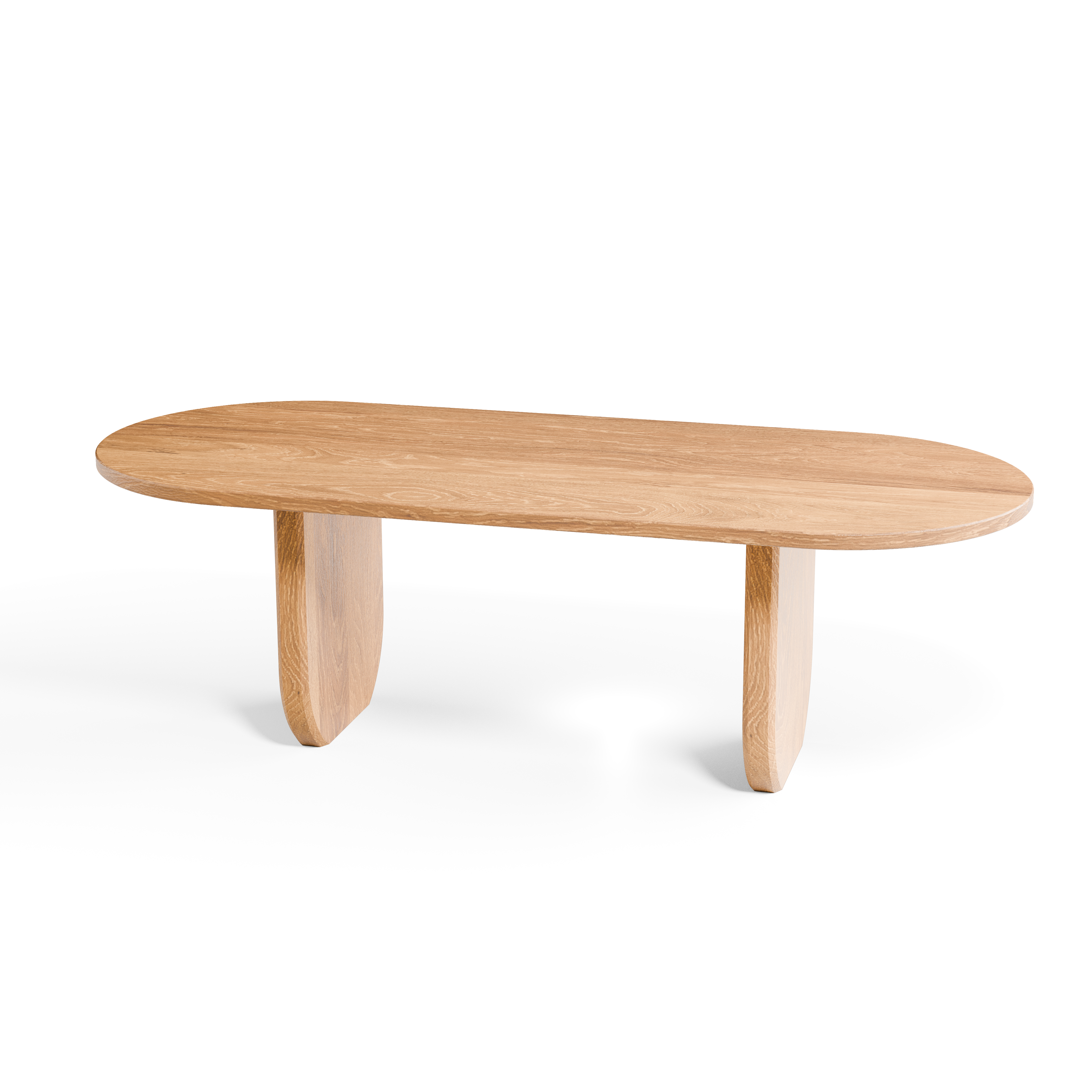 Oak Racetrack Dining Table — view or finish 8