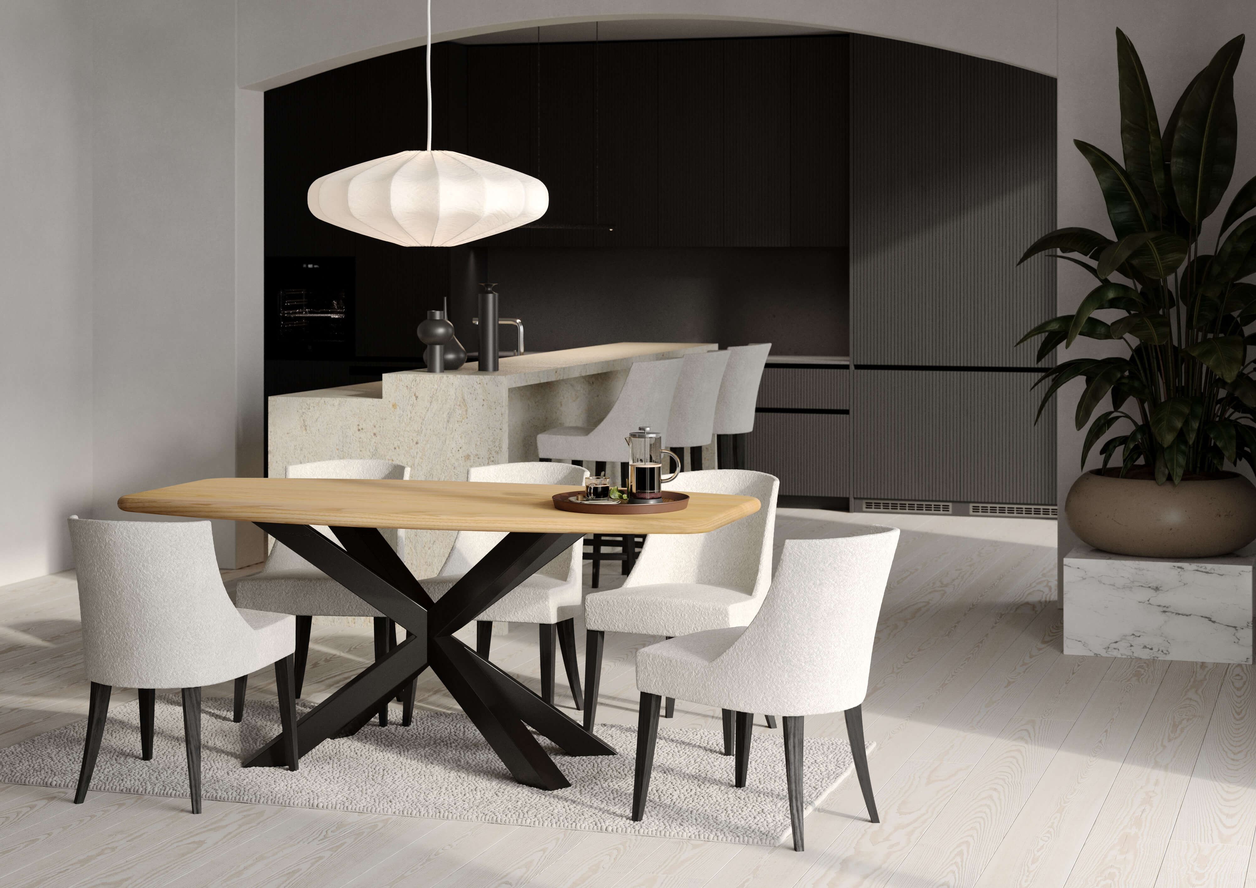 Oak Danish Oval Dining Table — view or finish 3