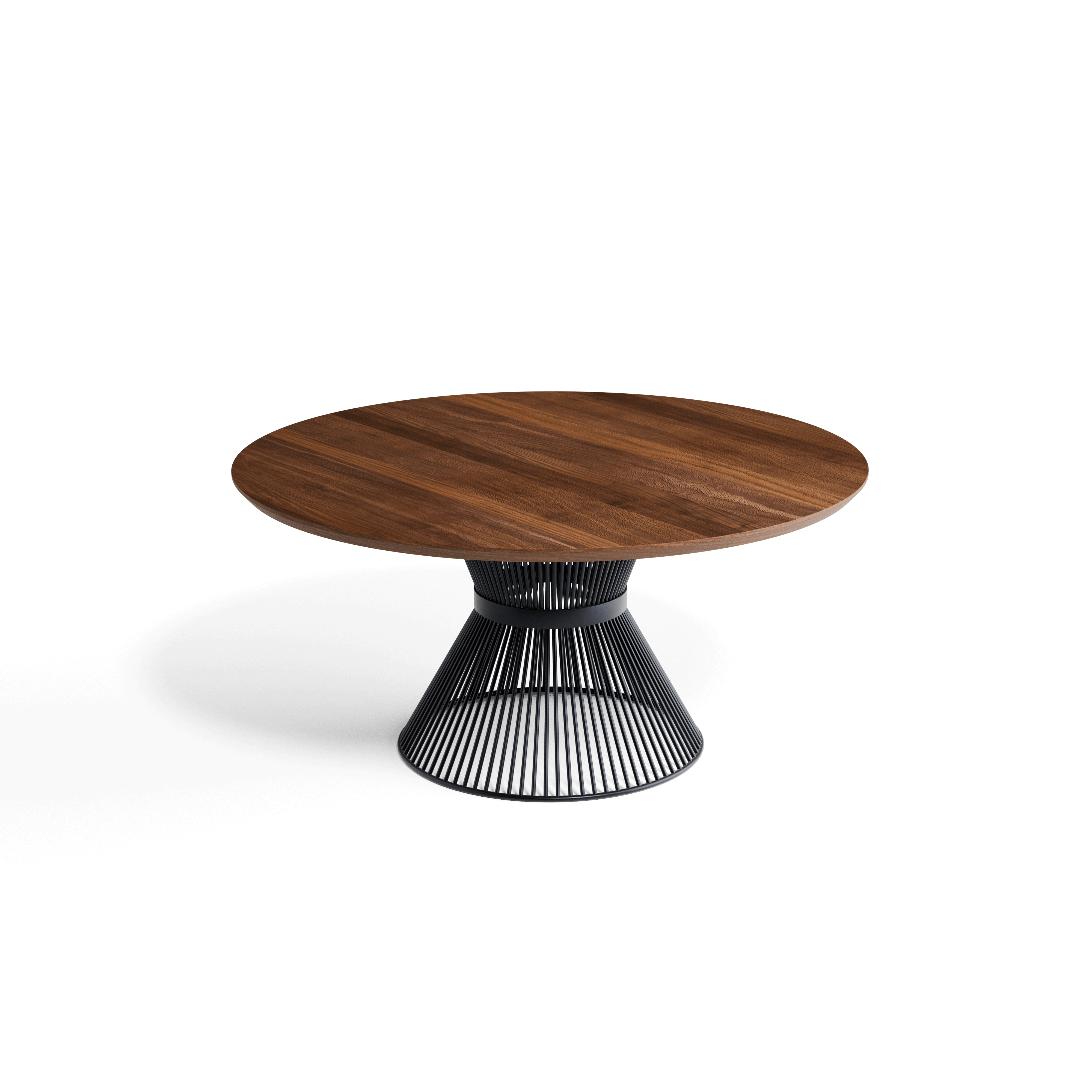 Walnut Circular Dining Table — view or finish 2