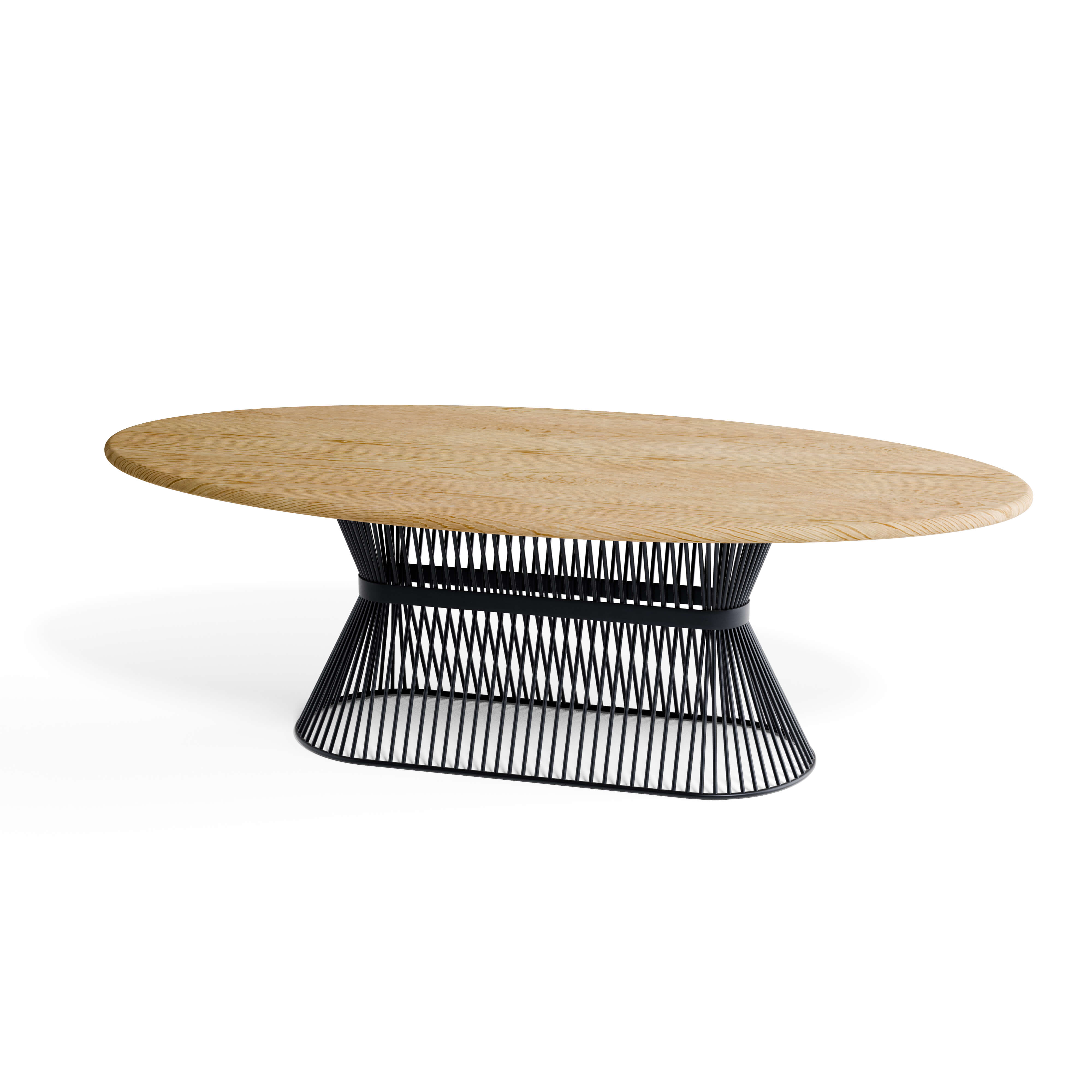 Oak Ellipse Dining Table — view or finish 7