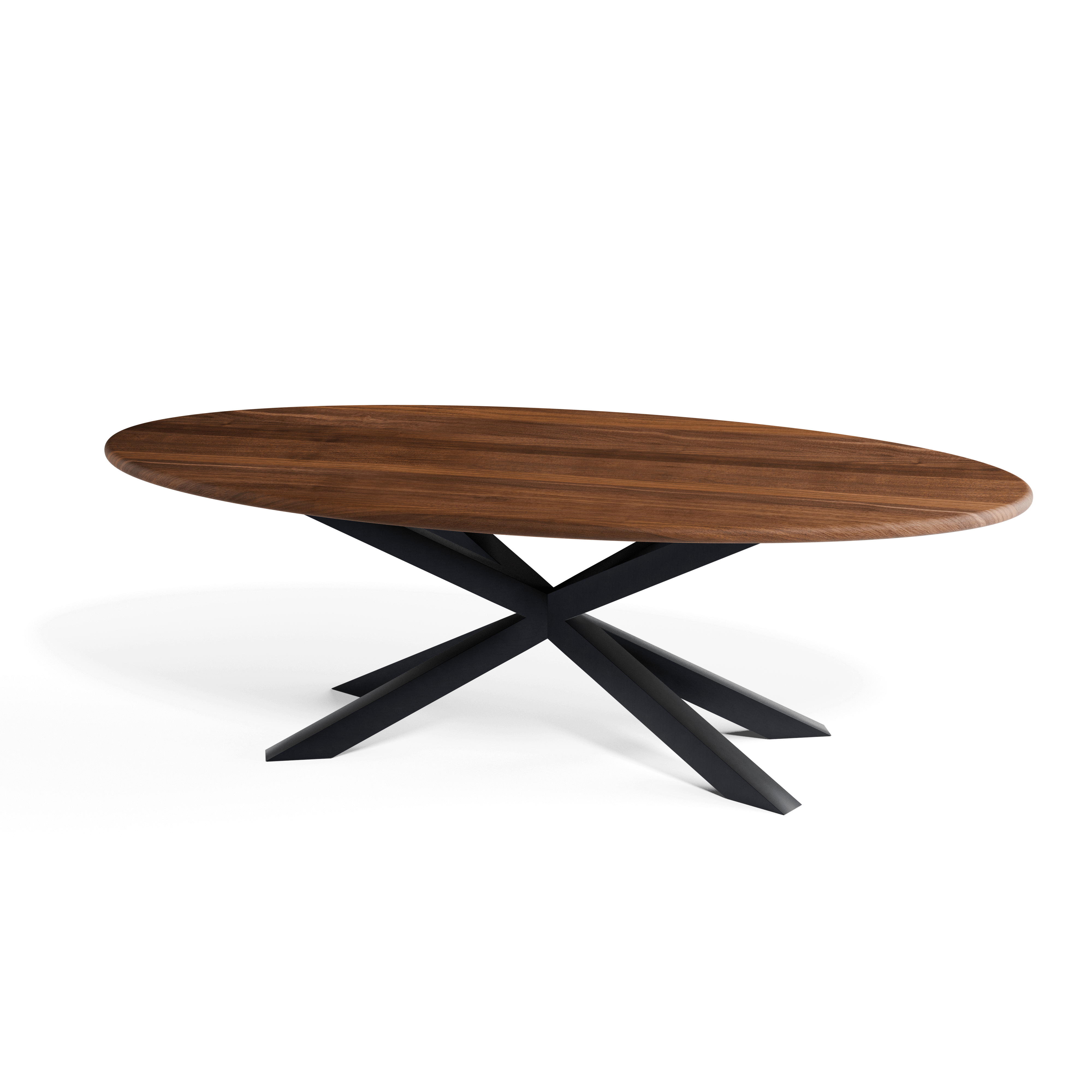 Walnut Ellipse Dining Table — view or finish 9