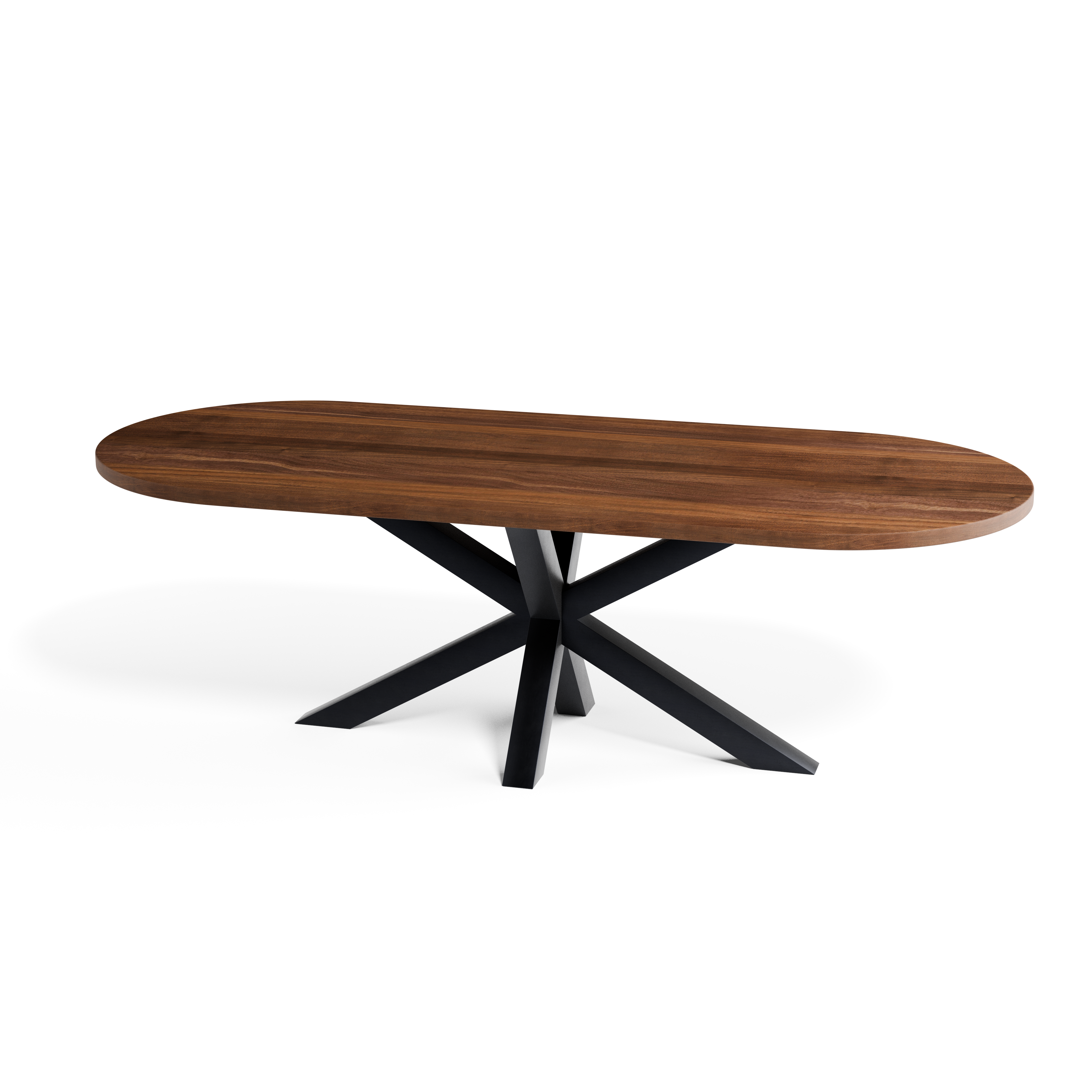Walnut Racetrack Dining Table — view or finish 4
