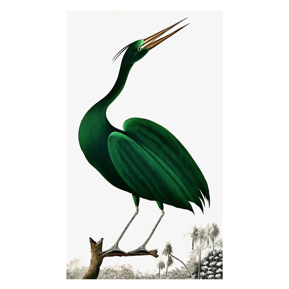 Emerald Crane I - Size 36"X60"